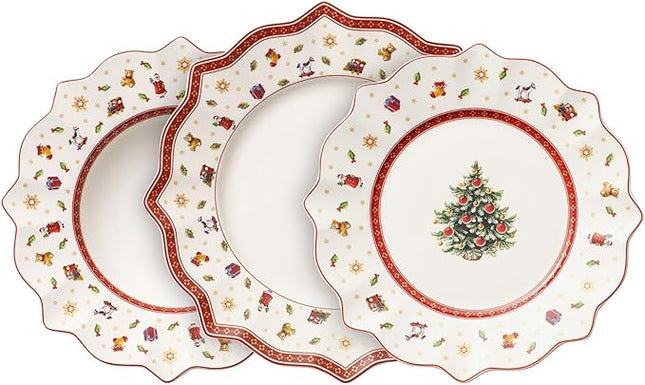 Villeroy & Boch Toys Delight 12-Piece Dinnerware Set, Service for 4, Premium Porcelain, Dinner Plates, Salad Plates, Rim Soup Bowls