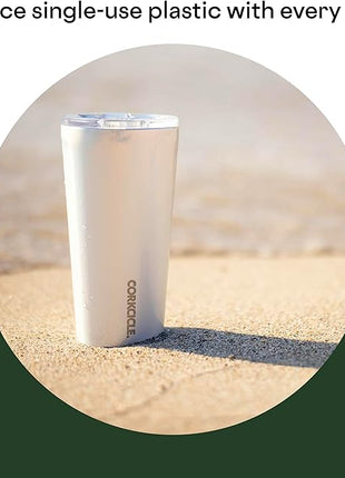 Corkcicle Classic Tumbler - Insulated Stainless Steel Travel Cup - Cold & Hot Drinks - Reusable - Durable - Spill Proof Lid - Non-Slip Silicone Base - Easy Grip - BPA Free - 24 oz - Woodland Camo
