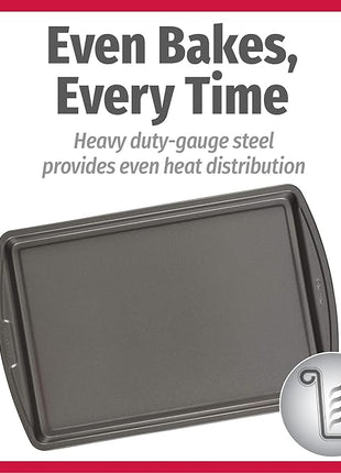 GoodCook Everyday Nonstick Carbon Steel 13” x 9” Baking Sheet Set, 3 Pack – Standard-Sized Carbon Steel Cooking Pans, Bakeware Set, Cookie Sheets for Baking, Oven Pan Set