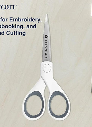 Westcott 5" Micro-Tip Fabric Scissors with Titanium-Bonded Blades - Ideal for Crafting, Sewing, and More
