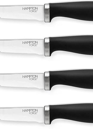 Hampton Forge Epicure–4PieceSteak KnifeSet–Black, Silver