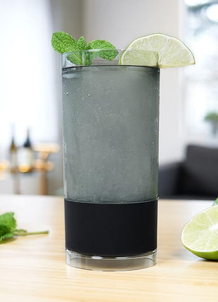 HOST Highball Cocktail Freeze Tumbler, Frozen Cocktail Glass, Double Walled Insulated Iced Coffee Tumbler, BPA Free Drink Cooler, 10 oz., Black