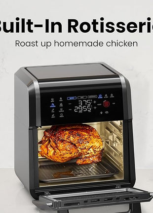 Chefman 12-Quart 6-in-1 Air Fryer Oven with Digital Timer, Touchscreen, and 12 Presets - Family Size Countertop Convection Oven, Dishwasher-Safe Parts