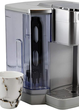 Cuisinart Coffee Maker, Single Serve 72-Ounce Reservoir Coffee Machine, Programmable Brewing & Hot Water Dispenser, Stainless Steel, Cool Grey