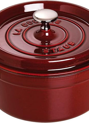 Staub Cast Iron 2.75-qt Round Cocotte - Grenadine, Made in France