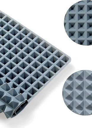 To encounter 8 in 1 Silicone Baking Set - 6 Cake Molds - 2 Silicone Baking Mat, Nonstick Cookie Sheet, Cake Muffin Bread Pan with Grips and Metal Reinforced Frame More Strength, Light Grey