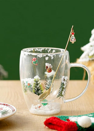 Christmas Gifts For Women Mom Friends Kids Grandma Men Cute Coffee Mugs with Christmas Socks Glass Espresso Tea Cups Kawaii Christmas Stocking Stuffers Decorations Presents Funny White Elephant Gifts