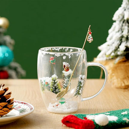 Christmas Gifts For Women Mom Friends Kids Grandma Men Cute Coffee Mugs with Christmas Socks Glass Espresso Tea Cups Kawaii Christmas Stocking Stuffers Decorations Presents Funny White Elephant Gifts