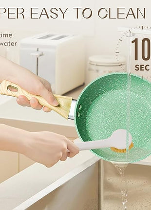 Innerwell Nonstick Frying Pan Skillet, 8 Inch Non Stick Egg Pan Omelet Frying Pans 100% PFOA-Free, Non-Toxic Healthy Cooking Pan, Induction Compatible