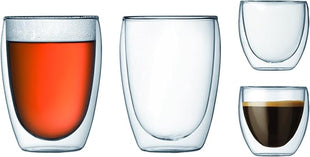 Bodum 2.5oz Pavina Double Wall High-Heat Borosilicate Glass, Set of 2, Clear