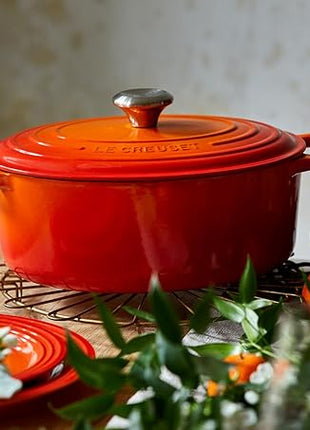 Le Creuset Enameled Cast Iron Signature Oval Dutch Oven, 2.75 qt., Flame