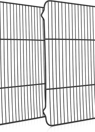 P&P CHEF Cooling Baking Rack Pack of 2, Stainless Steel Cooling Racks for Cooking Baking Roasting Grilling Drying, Dense Wires & Smooth Edge, Easy to clean, Black, 16.6" x 11.5"