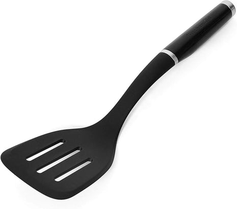 KitchenAid Classic Nylon Slotted Turner, 13.66-Inch, Black