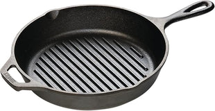 Lodge Cast Iron Grill Pan, 10.25-inch