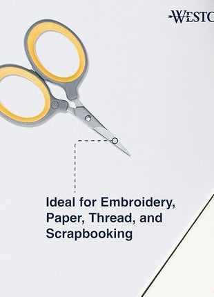Westcott 2.5" Fine-Tip Craft Scissors with Titanium-Bonded Blades for Crafting, Sewing & More