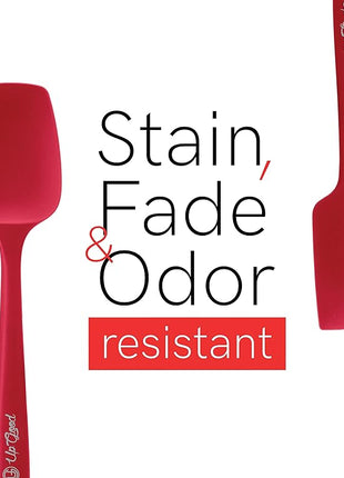 UpGood Silicone Spatula Set 600°F - High Heat Resistant Nonstick, Small and Large Kitchen Spatulas - Flexible BPA Free Professional Grade Cookware - Utensils for Cooking, Baking, Mixing(4 Pcs, Red)