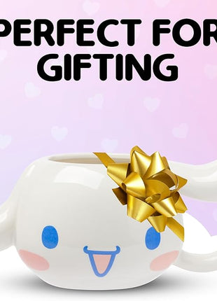 Silver Buffalo Sanrio Hello Kitty and Friends Cinnamoroll Ceramic 3D Sculpted Mug, 20 Ounces