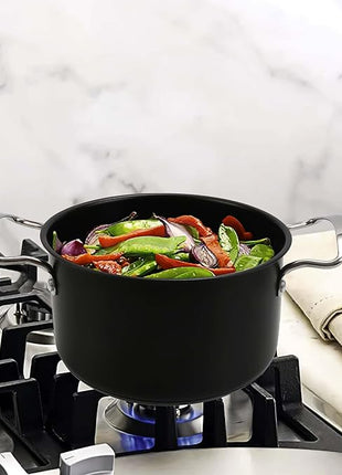 Aufranc Induction Pots and Pans, Stainless Steel cookeware set 6pcs With Lid, Induction Cookware For Oven & Dishwasher Safe