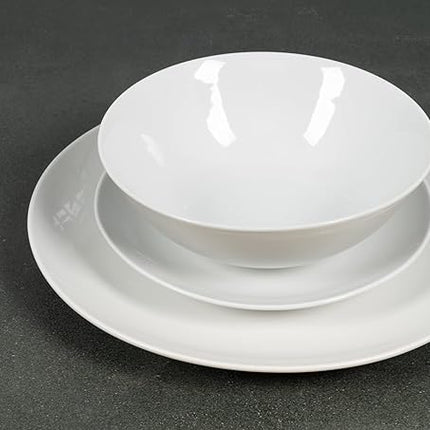 10 Strawberry Street Simply Coupe 16 Piece Dinnerware Set, White - SM-1600-CP-SW