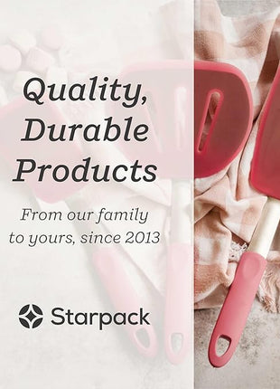 Starpack 'Flex & Flip' Flexible Silicone Turner Spatula (Wide) - High Heat Resistant Spatulas for Cooking Egg 600°F - Silicone Pancake Turner Spatula, LFGB Grade Non Stick Rubber Kitchen Utensils