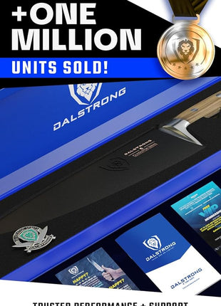 Dalstrong Chef Knife - 8 inch Blade - Gladiator Series - Forged High Carbon German Steel - Razor Sharp Kitchen Knife - Professional Full Tang Knives - Olive Wood Handle - Sheath - NSF Certified