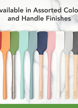 Tovolo Flex-Core Stainless Steel Handled Mini Spatula & Spoonula Set of 2, Kitchen Utensil Set, BPA-Free Silicone, Safe for Cast Iron & Cookware Dishwasher-Safe