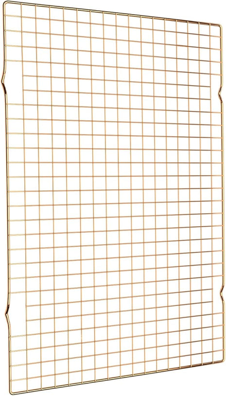 BRIOUT Cooling Rack for Baking, 16x10 Inches Baking Rack, Thick Wire Cookie Rack for Cooking, Roasting, Grilling, Drying, Oven Safe, Fits Half Sheet Pan, Gold