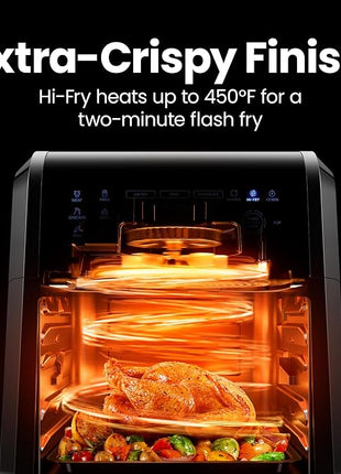 Chefman 12-Quart 6-in-1 Air Fryer Oven with Digital Timer, Touchscreen, and 12 Presets - Family Size Countertop Convection Oven, Dishwasher-Safe Parts