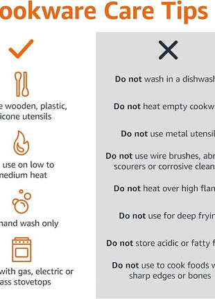 Amazon Basics Non Stick 3-Piece Kitchen Cookware Set, Includes 8-inch, 10-inch, 12-inch Pan, Black