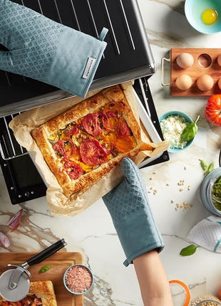 KitchenAid Asteroid Oven Mitt Set, 7"x12.5", Fog Blue, 2 Piece