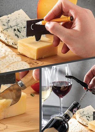 Charcuterie Board Gift Set - Bamboo Cheese Board and Knife Set - Housewarming Gifts for New Home, Wedding Gifts for Couples 2025, Bridal Shower Gifts, Birthday Gifts for Women