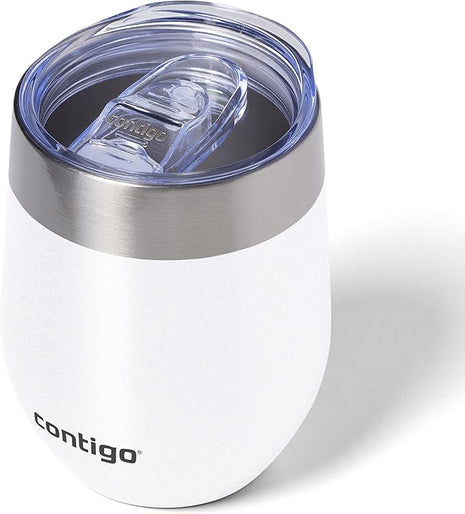 Contigo River North Stainless Steel Wine Tumbler with Spill-Proof Lid, Leak-Proof 12oz Reusable Wine Glass, Dishwasher Safe & Keeps Drinks Hot or Cold for Hours, Sunbeam Gold