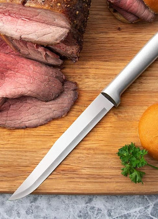 RADA Cutlery Slicer Knife (R107), 7" Stainless Steel Hollow Ground Blade, Made in USA, Silver Handle