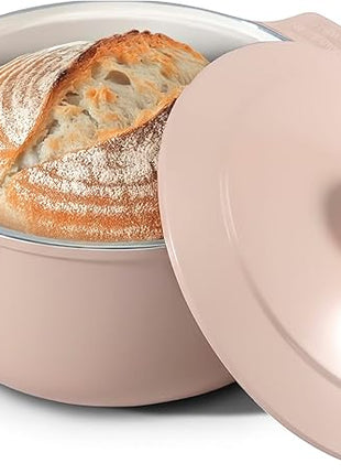 Gotham Steel 5 Qt Lightweight Ceramic Dutch Oven Pot with Lid, Nonstick Sourdough Dutch Oven for Bread Baking, 10 in 1 Stock Pot Ovens for Pasta, Spaghetti, Bread and More, Pots for Cooking