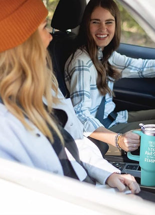 NOWWISH Gifts for Women, Birthday Inspirational Thank You GIfts for Women Mom Wife with this Funny Tumbler, 40 oz Tumbler with Handle and Straw - Green