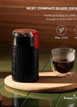 Bodum Bistro Electric Blade Coffee Grinder, Black