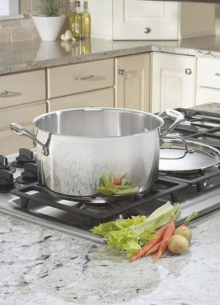 Cuisinart 744-24 Chef's Classic Stainless Stockpot with Cover, 6-Quart,Silver