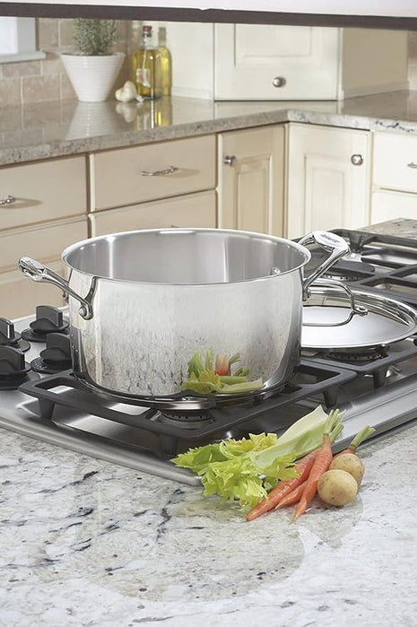 Cuisinart 744-24 Chef's Classic Stainless Stockpot with Cover, 6-Quart,Silver