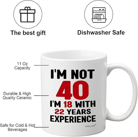 Vivulla68 Funny 40th Birthday Gifts For Men Women, 1985 Birthday Gifts For Women Men