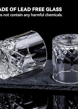 Whiskey Glasses Set of 6, 11 OZ Old-Fashioned, Rum & Scotch Glasses