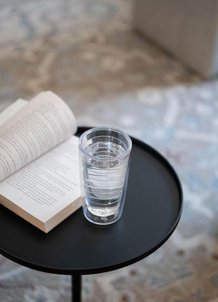 Tervis Clear & Colorful Tabletop Made in USA Double Walled Insulated Tumbler Travel Cup Keeps Drinks Cold & Hot, 16oz - 4pk, Clear