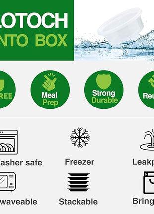 Glotoch Soup Containers With Lids, 48 Pack 8 oz(1 Cup) Deli Containers, To Go Container, Freezer Container For Food-Microwave, Freezer & Dishwasher Safe Eco-Friendly, BPA-Free, Reusable&Stackable