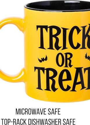 Silver Buffalo Peanuts Halloween Snoopy Trick Or Treat Spider Webs Ceramic Mug, 20 Ounces