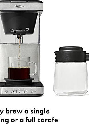 OXO Brew 8-Cup Coffee Maker with Podless Single-Serve Function and Glass Carafe - SCA Certified