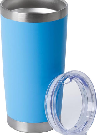 HASLE OUTFITTERS 20oz Stainless Steel Tumblers Bulk, Insulated Travel Cup with Lid, Double Wall Vacuum Coffee Mug for Cold & Hot Drinks 1 Pack, Royal Blue