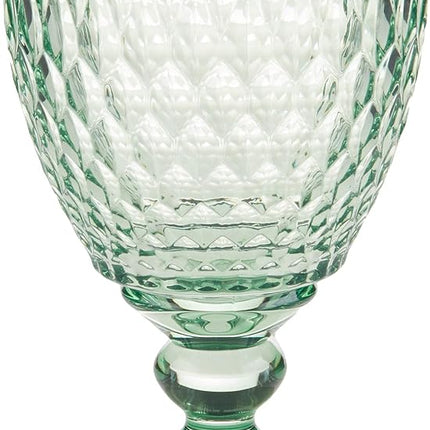 Villeroy & Boch Boston Green Crystal Goblets, Set of 4