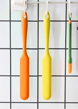 4 Pcs Silicone Jar Spatulas, Non-Stick Heat Resistant Cake Cream Spatulas Set, 9.8 inch Cake Cream Butter Spatulas(4 colors）