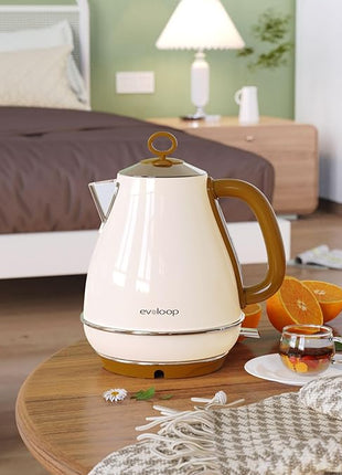 Evoloop 1.7L Electric Kettles, BPA Free Tea Kettle, Hot Water Boiler Heater, Stainless Steel Teapot, Auto Shut-Off & Boil-Dry Protection, 120V/1500W
