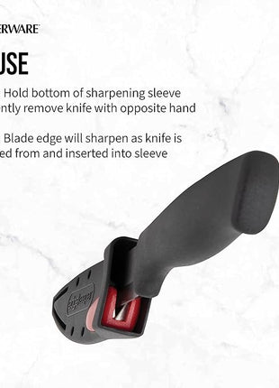 Farberware Edgekeeper 3.5-Inch Paring Knife with Self-Sharpening Blade Cover, High Carbon-Stainless Steel Kitchen Knife with Ergonomic Handle, Razor-Sharp Knife, Black