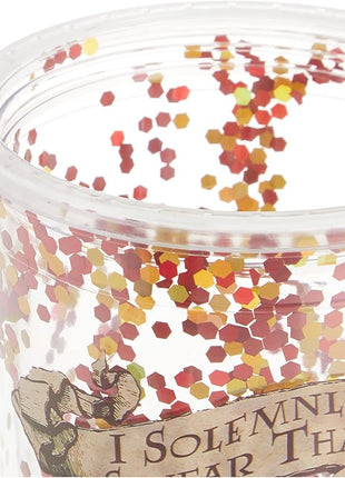 Spoontiques - Harry Potter Tumbler - Solemnly Swear Glitter Cup with Straw - 20 oz - Acrylic - Multicolored